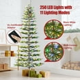 thumbnail image 4 of Firstness Sparse Christmas Tree, 6FT Prelit Artificial Christmas Tree with 300 Colorful Lights & 11 Modes, 250 Branch Tips, PE Material Easy Assembly, Xmas Tree for Home Office Shop Holiday Decor, 4 of 12