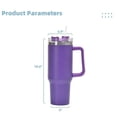 thumbnail image 2 of 40 oz Straw Tumbler with Handle and Straw, Stainless Steel Tumbler with Lid and Straw, Reusable Vacuum Insulated Cup, Travel Coffee Mug, 2 of 8