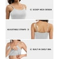thumbnail image 4 of Beautyin Débardeur en Coton pour Femmes Soutien-Gorge Intégré Basique Uni Lot de 2, 4 of 6