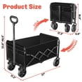 thumbnail image 2 of Wagons Carts Carro plegable de 360 ​​libras con ruedas Carro plegable con mango flexible Carro plegable portátil liviano para acampar, playa, picinic, comestibles, deportes al aire libre, compras (neg, 2 of 9