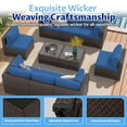 thumbnail image 5 of Sunmthink 10-Piece Wicker Patio Furniture Sets, Outdoor Conversation Set with 4 Inches Thick Cushions and Waterproof Cover, 5 of 8