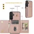thumbnail image 3 of Wallet Case for Samsung Galaxy A54 5G Crossbody with Card Holder Shoulder Strap, Magnetic Flip Folio Purse Case Kickstand PU Leather Shockproof Protective Cover for Samsung Galaxy A54 5G, Rosegold, 3 of 10