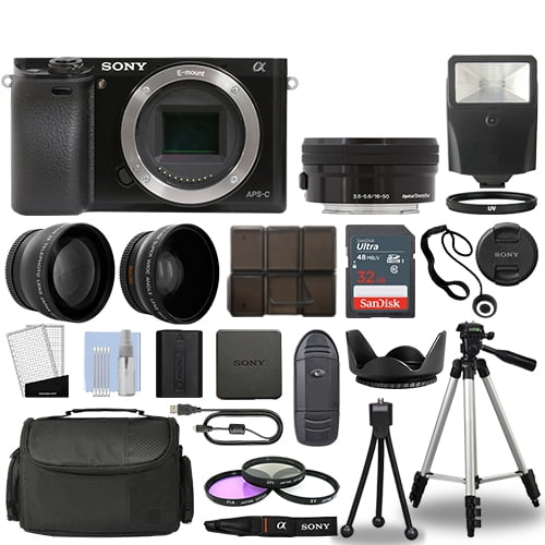 Sony Alpha a6000 Camera Body Black + 3 