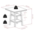 thumbnail image 2 of Winsome Orlando High Table with 2 Shelves - 94034, 2 of 5