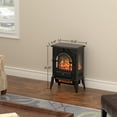 thumbnail image 3 of BREEZEHEAT 500 Sq Ft 16" Electric Fireplace Stove with 3-Sided View, 3 of 6