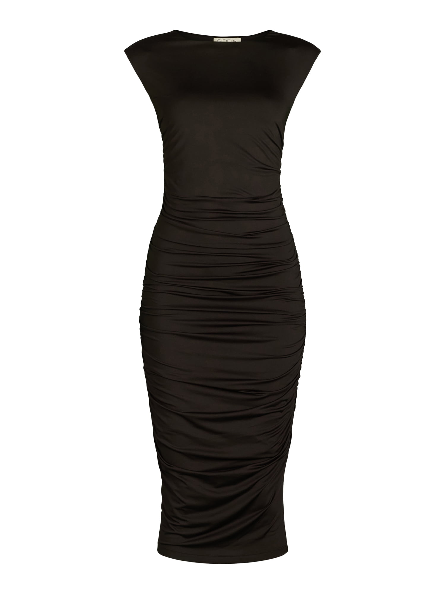 Sofia Jeans Women's and Women's Plus Sleeveless Open Back Midi Dress, Below Knee Length, Sizes XS-5X