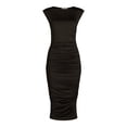 thumbnail image 2 of Sofia Jeans Women's and Women's Plus Sleeveless Open Back Midi Dress, Below Knee Length, Sizes XS-5X, 2 of 4