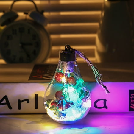 

Dealovy LED Decoration Transparent Christmas Ball Festival Pendant Gift Hollow Ball