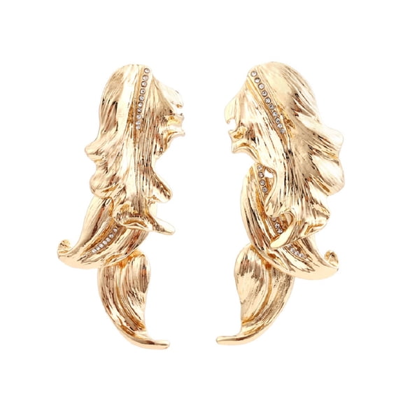 LongcreekX Golden Leaf Earrings for Women, Plant Leaf Tassel Earrings, Gold Tree Leaf Statement Dangle Earrings Hypoallergenic, Cute Flower Leaf Drop Earrings, Bohemian Leaves Earrings Studs