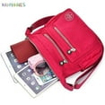 thumbnail image 6 of BadPiggies Women's Waterproof Nylon Crossboby Shoulder Bag Casual Messenger Bag Handbag with Zipper Pockets (Rose Red), 6 of 10