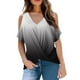 thumbnail image 1 of Tops Para Mujer Blusa Casual Elegante Camisas Con Hombros Descubiertos Cómodo Cuello en V Manga Corta Top Cruzado Odeerbi ODB167415, 1 of 5
