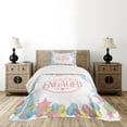thumbnail image 4 of Ambesonne Colorful Quilted Bedspread Set 2 Pcs, Engagement Theme, Twin Size, Pink Blue and Green, 4 of 5