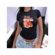thumbnail image 1 of Playera Con Estampado De Fresh Summer Citrus – Dale Sabor y Color a tu Verano Ropa Para Mujer Color Negro Talla Extra Grande Marca Emil SaEs, 1 of 4
