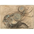 thumbnail image 3 of Wladyslaw Theodore Benda 24x18 Black Modern Framed Museum Art Print Titled - Mask, 3 of 5
