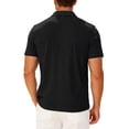 thumbnail image 4 of Men Polo Shirts Short Sleeve V Neck Tee Shirt Lightweight Black Men Fashion Tops, 4 of 4