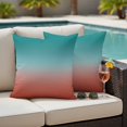 thumbnail image 2 of Outdoor Pillow Cover Green and Red Ombre Set of 2 Waterproof Throw Pillowcases Gradient Gradual Color Decorative Patio Furniture Pillows for Couch Garden Indoor & Outdoor Use, 2 of 9