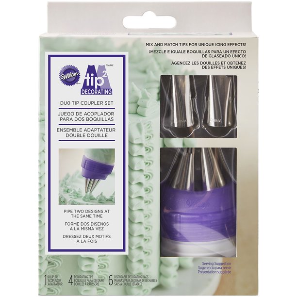 Duo Tip Coupler Set Tip2 Wilton Decorating Coupler, Tips, and Bags