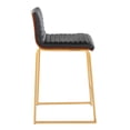 thumbnail image 5 of Mason Counter Stools for Kitchen Counter in Wood, Gold Metal, and Faux Leather, Counter Height Chairs, Bar Stools Set of 2, Counter Height Chairs, Bar Stools For Kitchen Island, 5 of 6