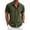 Army Green01, variant on Dwelliawo Mens Linen Shirt Casual Business Dress Shirt Short Sleeve Button Down Shirts Summer Cotton Linen Regular Fit Clothing with Pocket Khaki 2XL