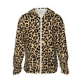 thumbnail image 2 of Uemuo Leopard Print Pattern Women's Full Zip UPF 50+ Sun Protection Hoodie Jacket Long Sleeve Sun Shirt Hiking Outdoor Performance with Pockets-Small, 2 of 9