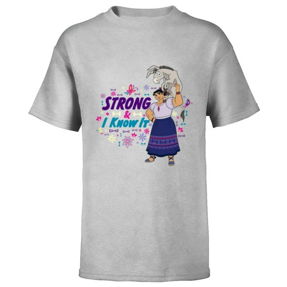 Disney Encanto Luisa Strong I know It - Short Sleeve T-Shirt for Kids - Customized-Athletic Heather