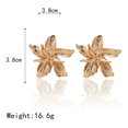 thumbnail image 3 of Pendientes Grandes De Flor De Metal Vintage Para Mujer Xtellar dorado, 3 of 3
