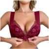 Front Closure Lace Bralettes for Women Seamless Bras No Underwire Support Plunge T-Shirt Bra Padded Camisoles