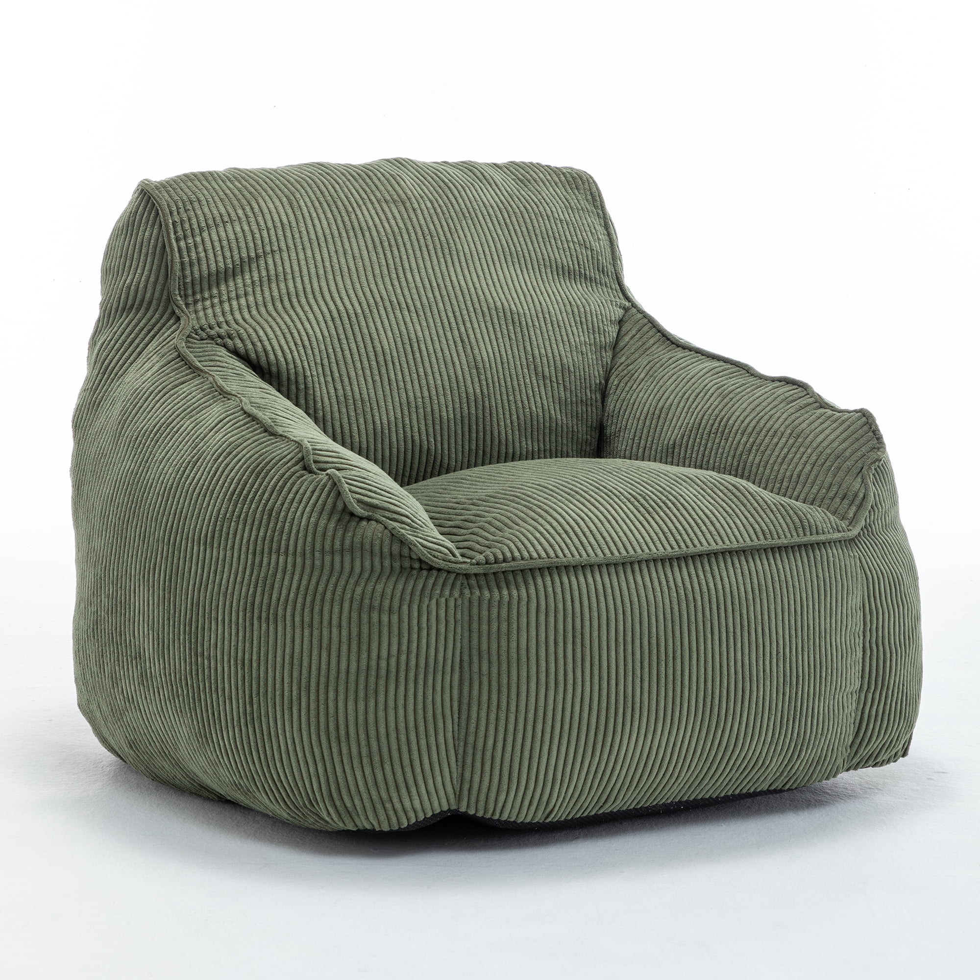 Comfy Corduroy Giant Bean Bag Chair for Adults Teens, Filler Included