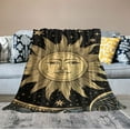 thumbnail image 2 of YANMS Tarot Sun and Moon Flannel Throw Blankets, Boho Sun Moon and Star Cozy Blanket on for Home Bedroom Living Room Office Dorm, Soft Comfort Lightweight Throw Blankets, 2 of 6