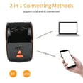 thumbnail image 4 of Mistaha Portable Bluetooth Receipt Printer PT-220 58MM 2 Inch POS Ticket Machine with Lithium Battery, Orange, Compatible with Android/iOS/Windows - Includes 57*30mm Thermal Paper Roll, 4 of 6