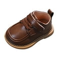 thumbnail image 4 of Dakaela Infant Baby Boys Girls Dress Shoes 12-18 Months Lace up School Uniform Oxfords 2T 3T Leather Wedding Loafers Toddler Walking Crib Shoes Brown Size 6, 4 of 6