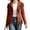 Orange, variant on Miqool Womens Faux Suede Fringe Jacket Casual Long Sleeve Lapel Collar Button Down Jacket Vintage Cowgirl Style Western Coat