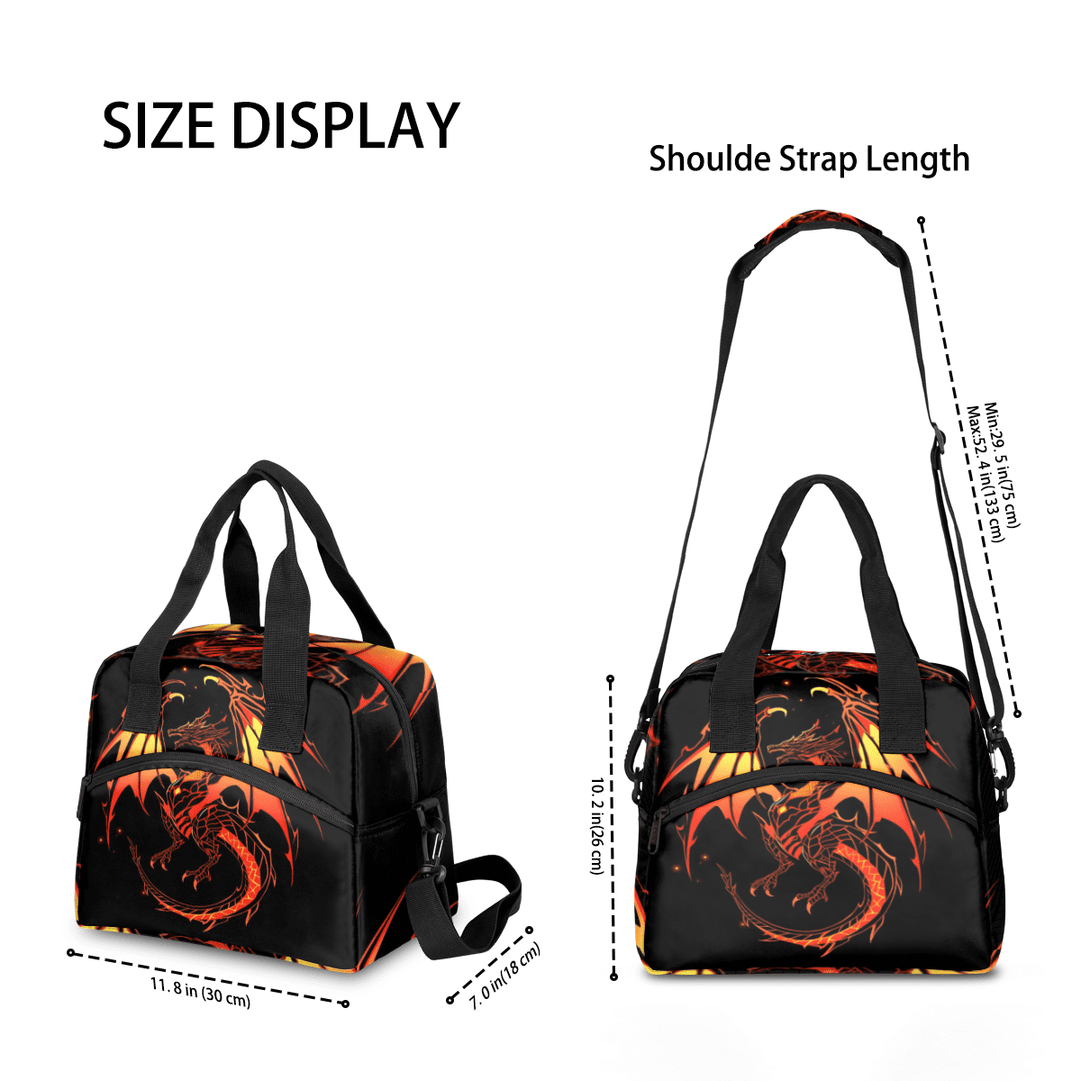 Herdesigns Funny Dinosaur Insulated Lunch Bag for Women Men Adults Large Reusable Lunch Box Cool Dinosaur Leakproof Cooler Tote Bags with Adjustable Shoulder Strap
