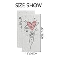 thumbnail image 3 of GZHJMY Bathroom Hand Towels Set of 2, Beauty Salon Icons Soft Microfiber Face Towel, Quick Dry Kitchen Dish Towels, 30x15 Inch Anniversary Decorative Towels for Home, 3 of 6