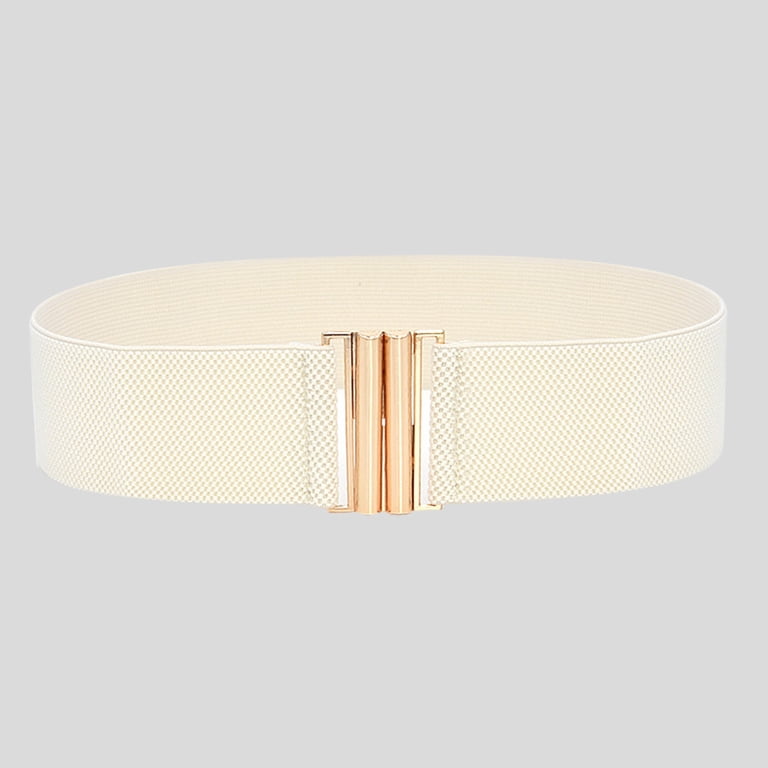 Audhol Belts for Women Fashion Lady Wide Belts Women Wide Elastic Belt  Buckle Waist Dress Stretch Womens Belts for Jeans Beige One Size -  Walmart.com