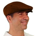 thumbnail image 2 of Flat Newsboy Traditional Golf Cap: 'Par 3' - Womens - Solid - Brown - Microfiber, 2 of 4