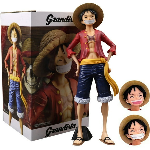 Figurine d'Anime One Piece Chaude 28 cm Sourire Confiant Luffy Trois Formes Poupée Changeant de Visage Figurine d'Action Modèle Jouets Kits