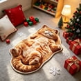 thumbnail image 4 of Cute Cat Shaped Plush Area Rug 15.75" x 23.62", Soft Polyester Non-Slip Decorative Floor Mat, Washable Novelty Pet-Themed Carpet for Bedroom Bathroom Entryway Home Decor, 4 of 6