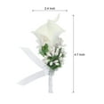 thumbnail image 2 of 6 Piezas de Boutonniére de Lirio con Alfileres para Hombres Ceremonia de Boda Aniversario Cena Formal Fiesta Blanca, 2 of 5