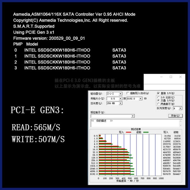 Adaptador de tarjeta SATA III PCIe de 4 puertos 6Gbps SATA 3.0 a PCI-e 1X con soporte Sywqhk Para estrenar
