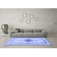 thumbnail image 3 of Ahgly Company Machine Washable Indoor Rectangle Medallion Blue Traditional Area Rugs, 4' x 6', 3 of 4