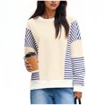 thumbnail image 2 of Long Sleeve Shirts for Women Casual Tunic Tops Women Fashion Casual Printed Round Neck Loose Capless Sweatshirt Top Great Gifts for Less White XXL, 2 of 5