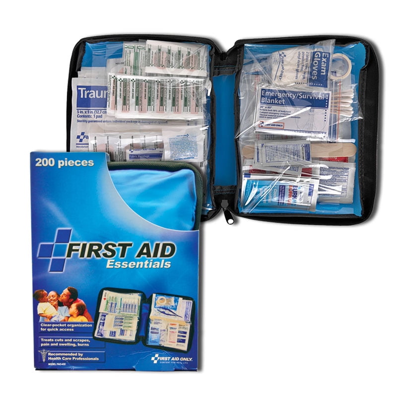 First Aid Only AllPurpose First Aid Kit Blue, Medium, 81/4 x 61/4 x