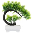 thumbnail image 1 of Artificial Bonsai Tree Faux Potted Plant Desktop Fake Tree Ornament, 1 of 8