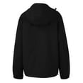 thumbnail image 4 of WTOBBY Women's Solid Color Hooded Long Sleeved Windbreaker for Mountaineering Sports, Waterproof Jacket and Top for Outdoor Adventures,Black XL, 4 of 5