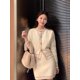 thumbnail image 4 of Suéter Sandros 2024 nuevo para mujer, falda de traje Y2K, estilo coreano, otoño/invierno, estilo holgado, suéter de punto blanco roto para mujer, 4 of 4