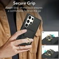 thumbnail image 5 of Dteck Card Slots Wallet Case for Samsung Galaxy S24 Ultra,Shockproof Premium PU Leather Kickstand Protective Cover with Ring Holder Back Case,Black, 5 of 8