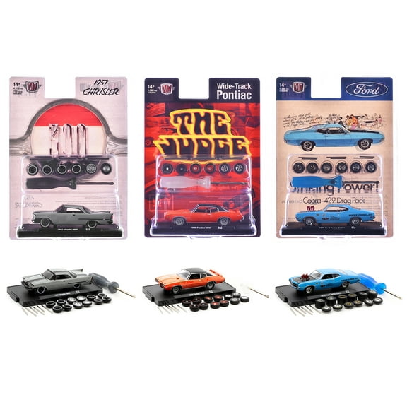 "Auto Wheels" 3 piece Car Set Release 13 Limited Edition to 5000 pieces Worldwide 1/64 Diecast Model Cars by M2 Machines