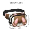thumbnail image 4 of Fotbe Brown Bunny Cangurera Cuadrada con Estampado de Doble Capa, Bolsa de Cintura Ajustable Mini para Hombres y Mujeres, 4 of 9