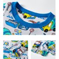 thumbnail image 5 of QEFJNO 2-8Y Kids Boys 100% Cotton Pajamas Set Toddler 2-Piece Long Sleeve Sleepwear Little Boys Engineering Vehicle Pjs, 5 of 10